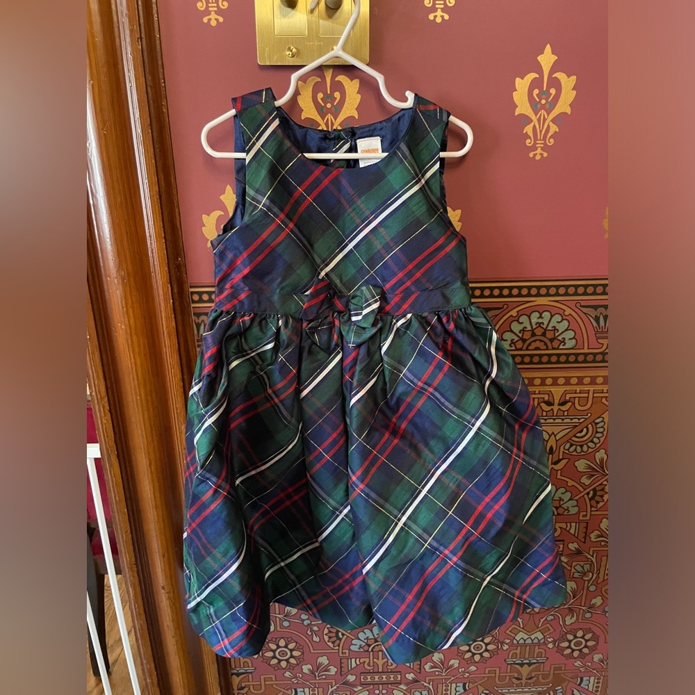 EUC Gymboree Christmas plaid dress, size 5T